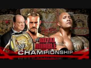 (wwe mania) royal rumble 2013 cm punk (c) vs the rock wwe championship