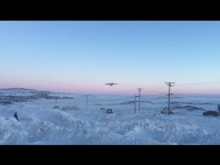 Antonov an 124 landing at iqaluit