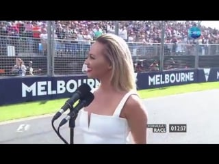 Samantha jade australian nathional anthem (live at melbourne's formule 1 grand prix 2016)