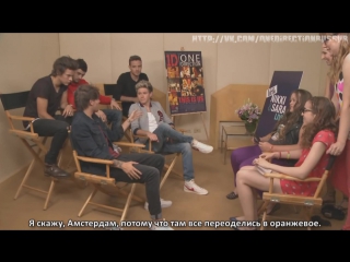 Nikki & sara surprise their fans and meet one direction [rus sub]