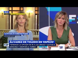 Entrevista a cayetana álvarez de toledo espejo público le pido a españoles cesen sánchez para cesar torra mpv 17 10 2019 10 36