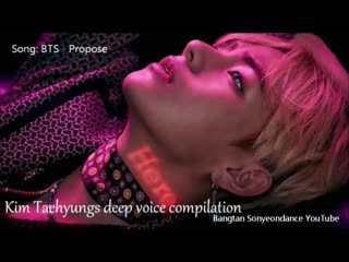 Bts v kim taehyungs deep voice compilation