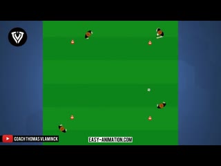 N°08 3 passing exercises football soccer training animations u10 u11