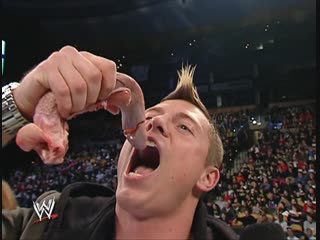 Mike mizanin set out to prove that he was not afraid of the boogeyman by eating three gross mystery items 12/15/2006