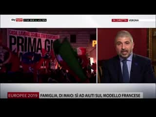 Europee2019 simone di stefano (casapound) a "sky tg24 pomeriggio"