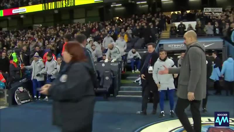 Maurizio sarri wasn’t for shaking pep guardiola’s hand after that defeat