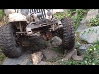 Jeep wrangler rubicon, tj, yj, and cj on dressers wi yellow rock trail