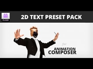 2d text preset pack for animation composer plug in