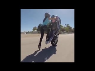 Bikini girl on motorcycle compilation