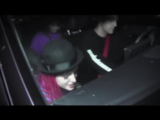 Bella thorne dons wacky attire during dinner date with friends