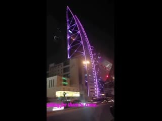 Riyadh turned purple for bts