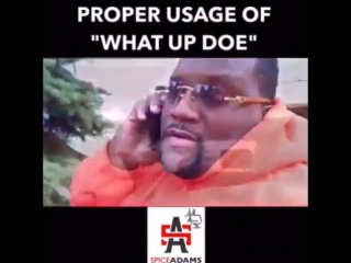Proper usage of what up doe