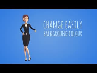 Sara 3d character in business suit beautiful woman presenter/manager