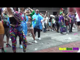 Public flashing tits mardi gras