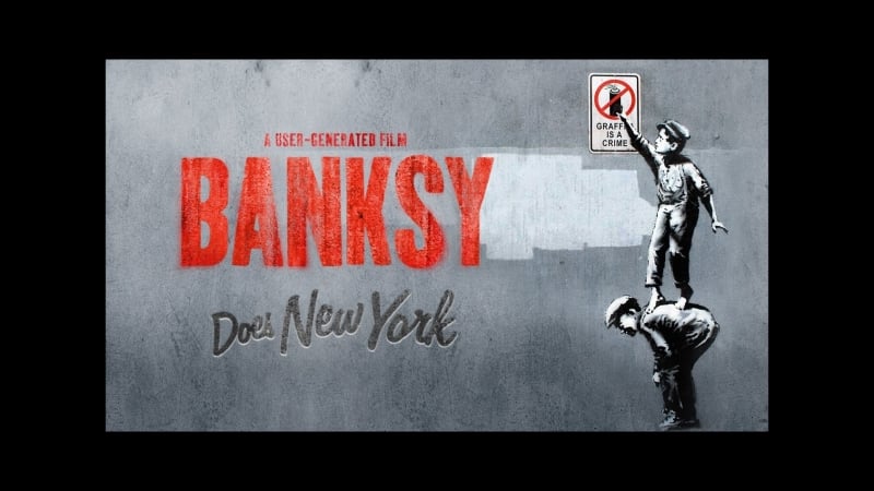 Бэнкси уделывает нью йорк / banksy does new york (2014) крис мукарбель (док фильм, стрит арт)
