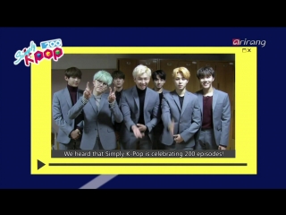 `video` 160205 | bts congratulatory message for simply kpop's 200th episode