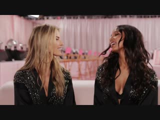 Martha hunt, jasmine tookes блиц вопросы на backstage vsfs2018