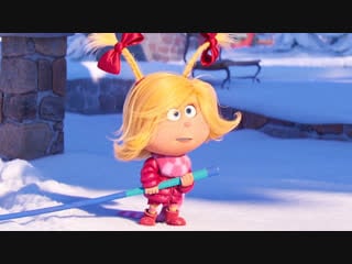 Фрагмент мультфильма «гринч» cindy lou crashed into the grinch