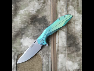 25% off kubey kb235h nova flipper folding knife green 6al4v titanium handle 14c28n steel