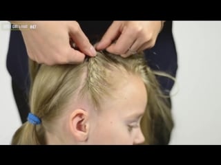 One sided french braid criss cross quick and easy hairstyle for little princess #47