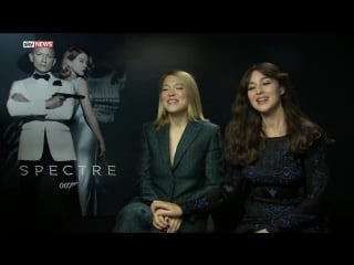 Spectre stars léa seydoux and monica bellucci on new james bond film