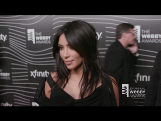 Kim kardashian west on the red carpet at the 20th annual webby awards