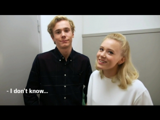 Backstage intervju med noora och isak fra skam (rus sub)