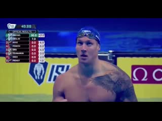 Isl 2020 caeleb dressel is the first man under 50” in 100im 🌎