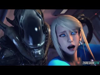 Samus aran vs xenomorph sero suit sfm monster (26regionsfm) 26regionsfm 1080p