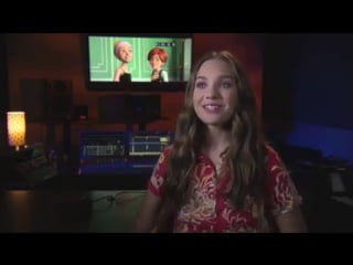 Maddie talking about voicing her character "camille" in "leap!"