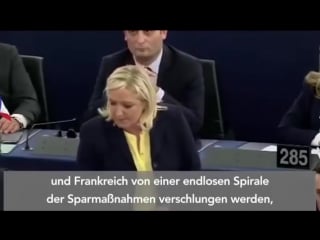 Marine le pen attackiert angela merkel und hollande eu parlament 07 okt 2015