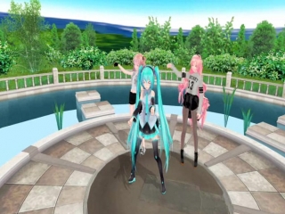 Miku hatsune, luka megurine, teto kasane [mmd] levan polka