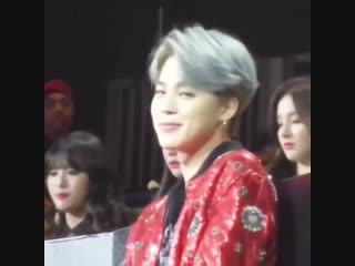 Jimin noticed the fans filming him instead of what was going on and he cutely gestured for