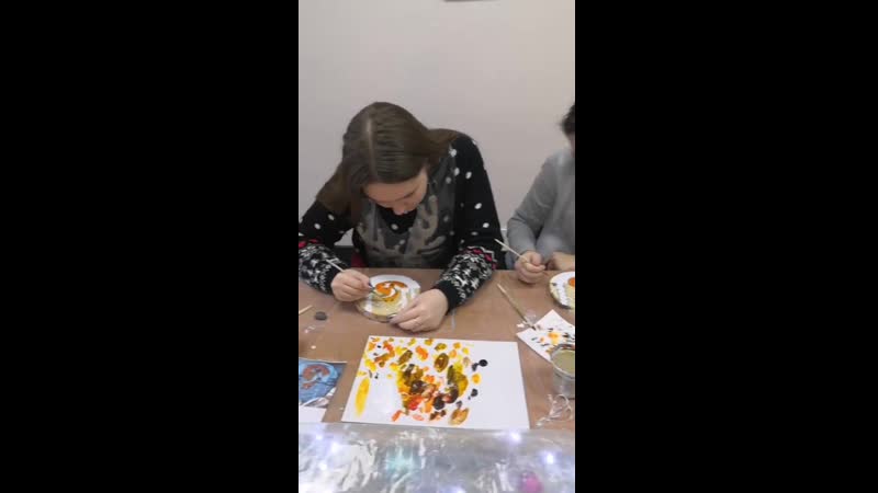 Роспись спила "лисичка"