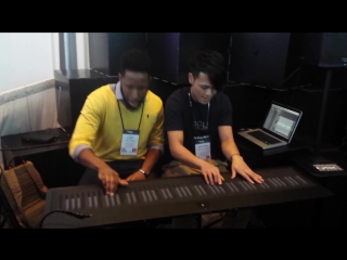 Cory henry and heen wah play chick coreas “spain“ on the roli seaboard at namm 2014