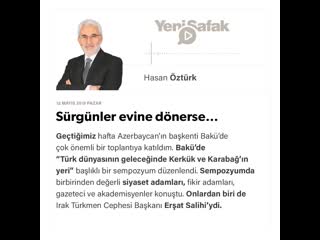 Hasan öztürk sürgünler evine dönerse… 12 05 2019