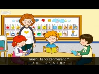 Mrs kellys class 19 hows the weather (凯丽老师的课堂 19 天气怎么样) level 1 chinese by little fox