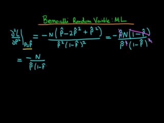 Maximum likelihood bernoulli random variables estimator variance part 2