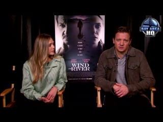 Elizabeth olsen interview gets crazy with jeremy renner for wind river