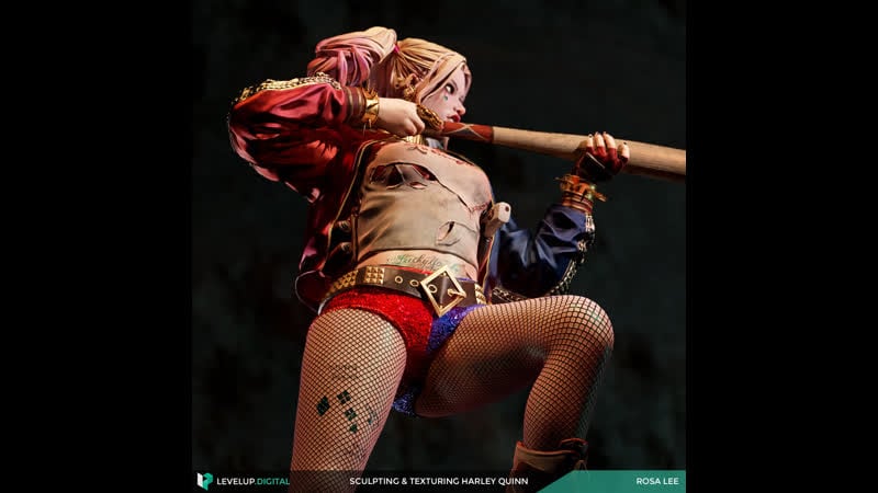 Скульптинг и текстурирование харли квин