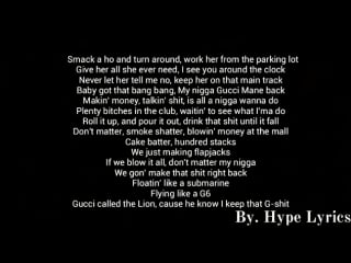 Gucci mane parking lot ft snoop dogg (onscreen lyrics)