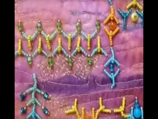 Beading lesson beaded fly stitch