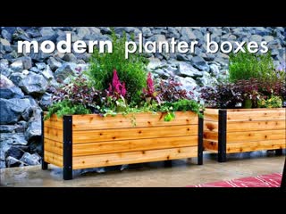 Diy modern raised planter box how to build woodworking