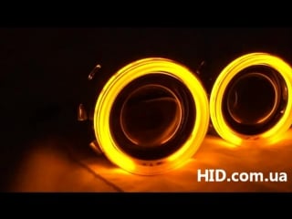 Биксеноновая линза hid g5 h1 orange angel eyes