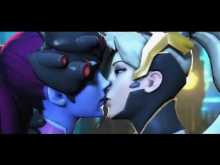 Widowmaker & mercy kissing (overwatch)