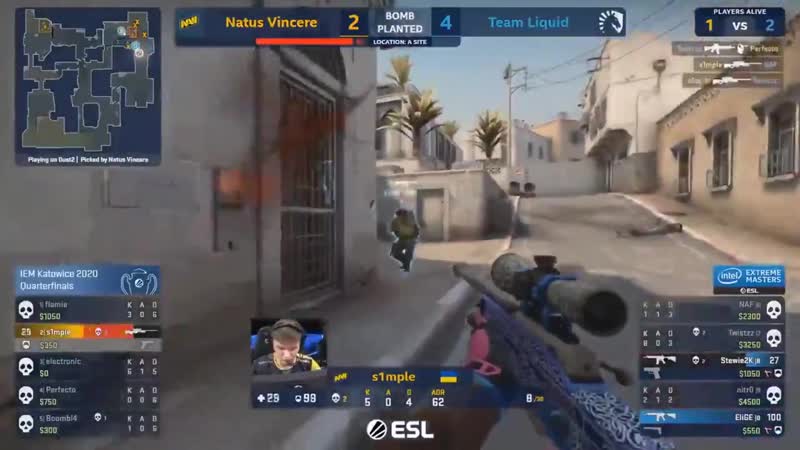 S1mple 1v4 liquid katowice 2020