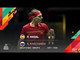 Karen khachanov vs rafael nadal | russia – spain | davis cup by rakuten madrid finals