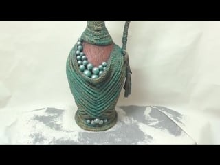 Diy jarron hecho con botella de cristal vase made with glass bottles