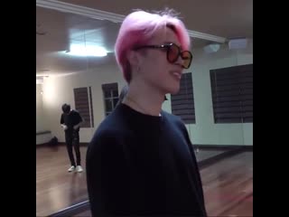 Halsey was dancing and jimin was monitoring her she asked it was good and he responded