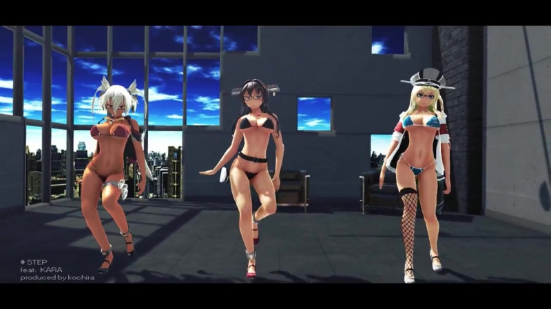 Mmd艦これ porn video – 【mmd艦これ】大和・武蔵・ビスマルクでstep【1080p】